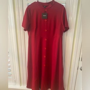 Shein midi red dress. New!